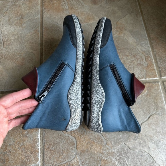 Rieker-Switzerland Liv Zip Blue Bootie Z7582 - Picture 9 of 10